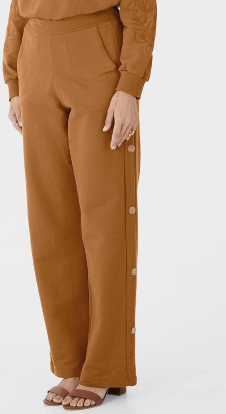 Imagem principal Calça Reta Feminina em Moletom Eco Marrom Malwee Malwee