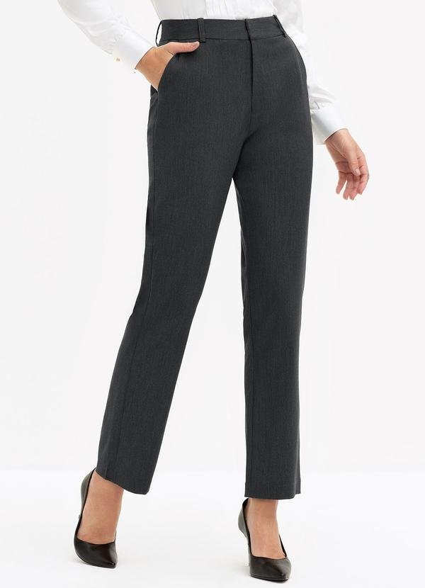 Imagem principal Calça Reta Regular de Alfaiataria Adelia Cinza Principessa Principessa