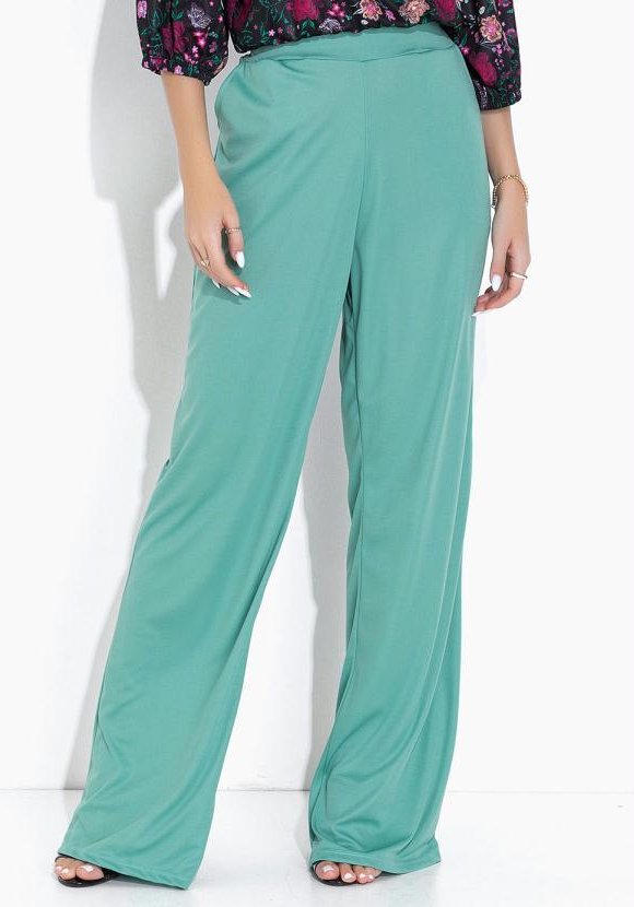 Imagem principal Calça Verde Reta com Bolsos Funcionais Moda Pop Moda Pop