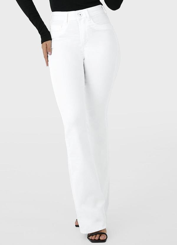 Imagem principal Calça Flare em Sarja Cintura Alta Branco Malwee Malwee