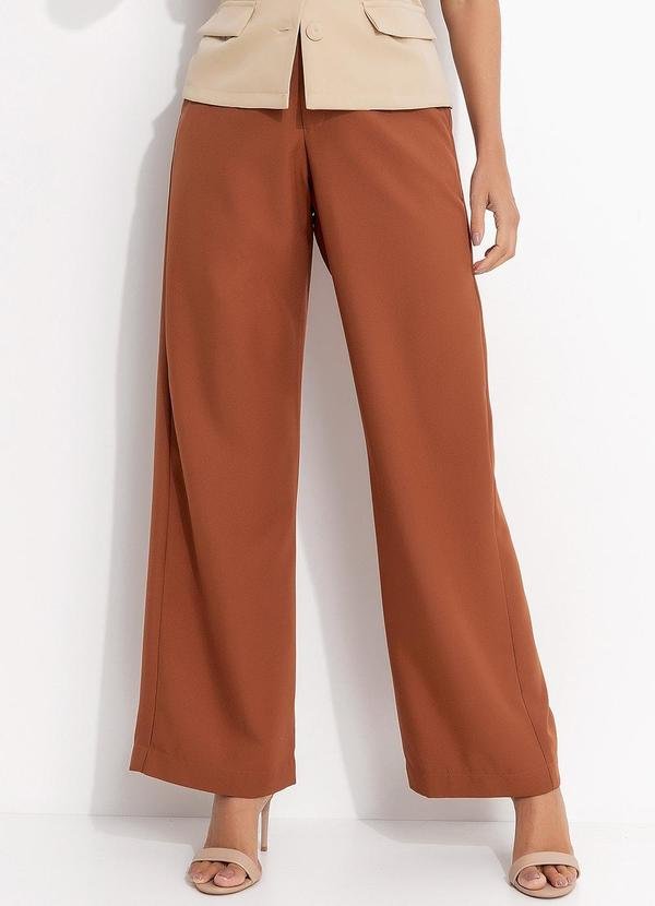 Imagem principal Calça Pantalona Avelã em Alfaiataria Quintess Quintess