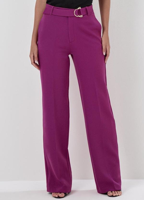 Calça Wide Leg de Alfaiataria Rayane Roxo