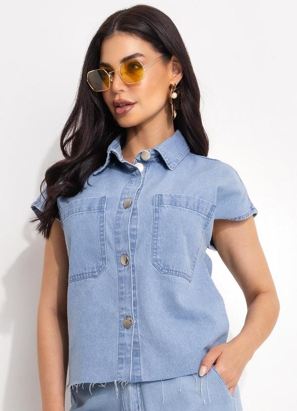 Imagem principal Blusa Azul Claro em Jeans Quintess Quintess