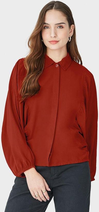 Imagem principal Camisa Feminina em Viscose Terracota Malwee Malwee