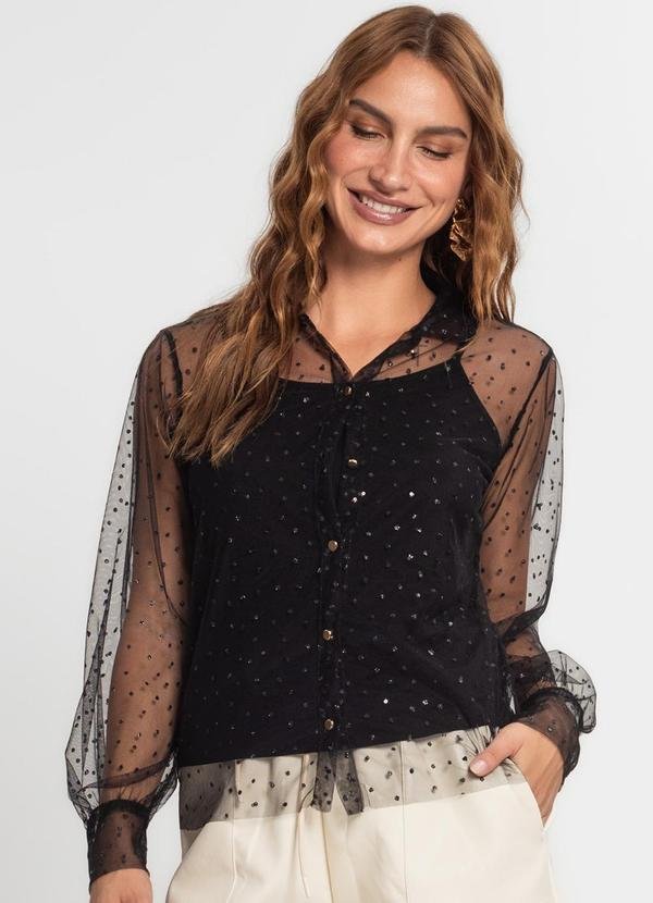 Imagem principal Camisa Manga Longa com Blusa de Alça Preto Endless Endless