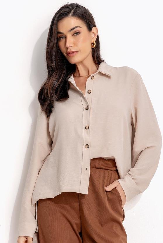 Imagem principal Camisa Bege em Tecido Air Flow Quintess Quintess