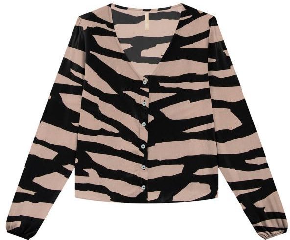 Imagem principal Camisa em Viscose com Manga Bufante Preto Lunender Lunender