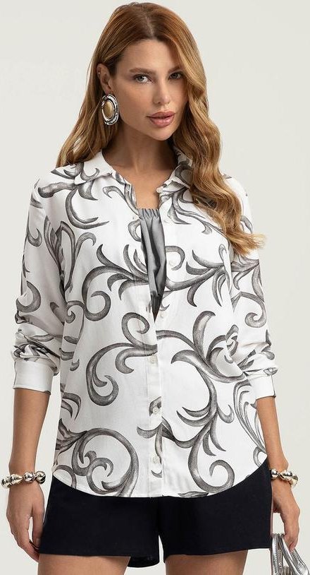 Imagem principal Camisa em Viscose Preto Gris Gris