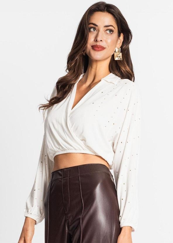 Imagem principal Camisa Feminina Manga Longa com Strass Bege Endless Endless