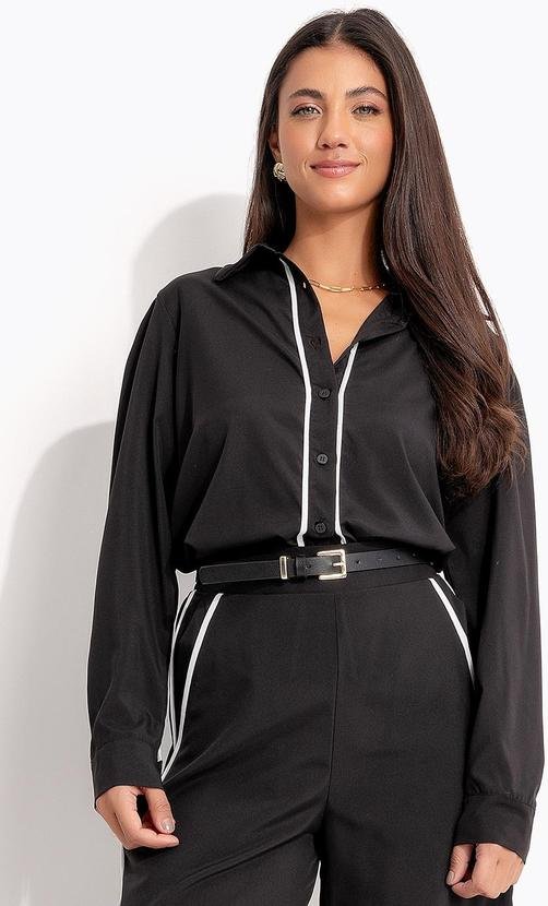 Imagem principal Camisa Preta Poliéster Quintess Quintess