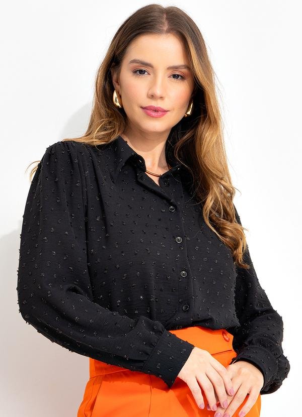 Imagem principal Camisa Preto em Crepe Plano Quintess Quintess
