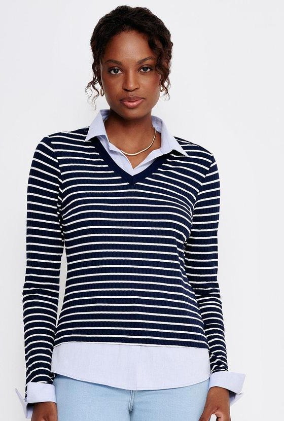 Imagem principal Camisa Suéter Listrada Bernadete Marinho Principessa Principessa