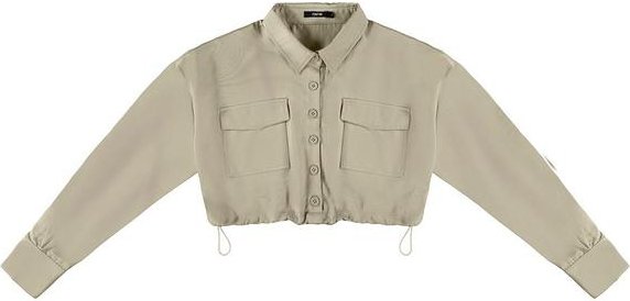 Imagem principal Camisa Taupe Cropped Sarjada Enfim Enfim