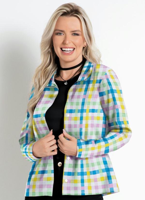 Imagem principal Camisa Xadrez Colorido com Abertura em Botões Moda Pop Moda Pop