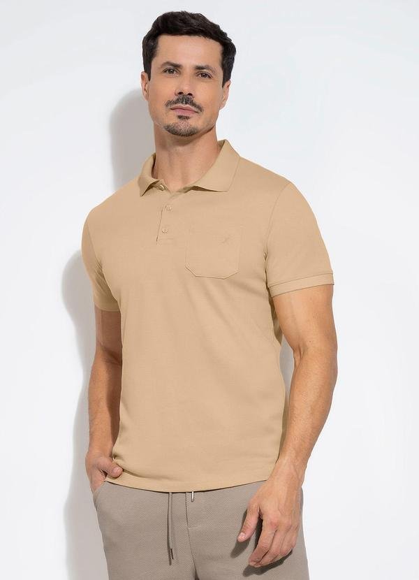 Imagem principal Camisa Polo em Algodão Bege Exco Exco
