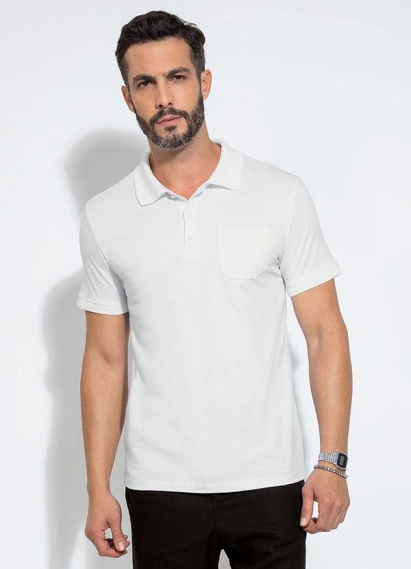 Imagem principal Camisa Polo em Algodão Branco Exco Exco