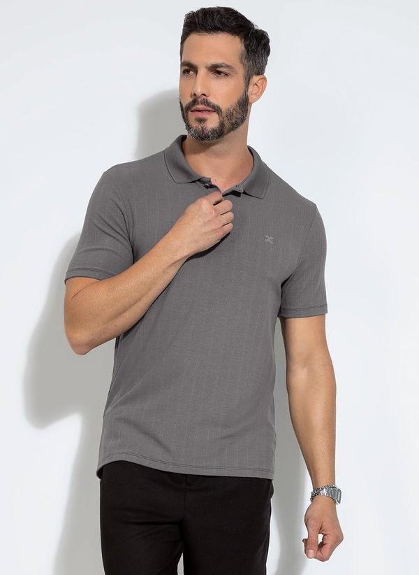 Imagem principal Camisa Polo em Canelado Cinza Exco Exco