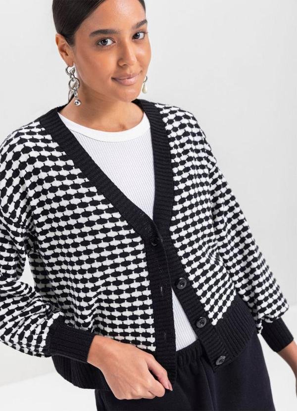 Imagem principal Cardigã Feminino em Tricô Preto Essendi Essendi