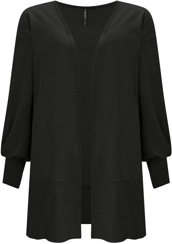 Imagem principal Cardigan Alongado com Punho em Moletom Preto Lunender Lunender