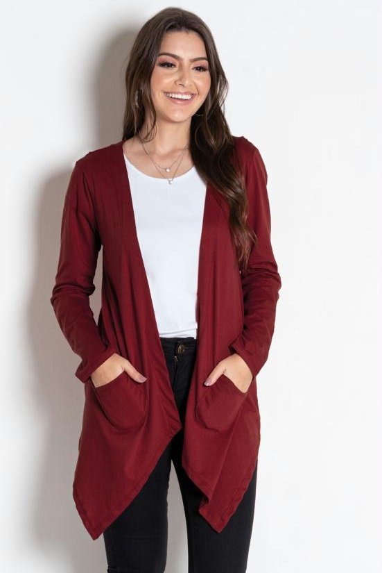 Imagem principal Cardigan Assimétrico Bordô bonprix bonprix