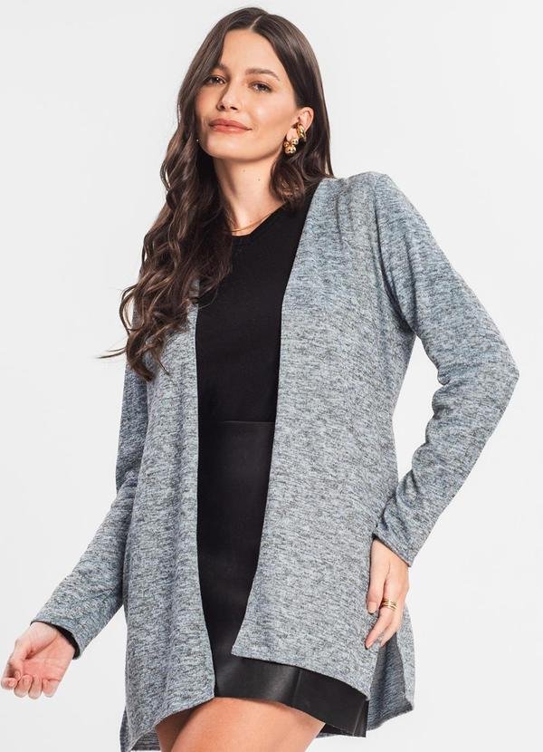 Imagem principal Cardigan Feminino Alongado Infinita Cor Azul INFINITA COR