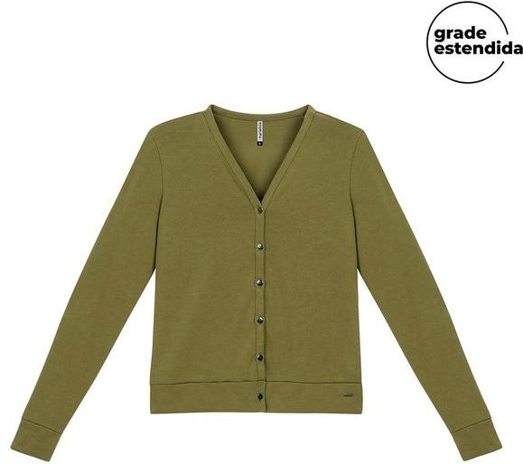 Imagem principal Cardigan Feminino Malha Tricô Clássico Verde Marialícia Marialícia