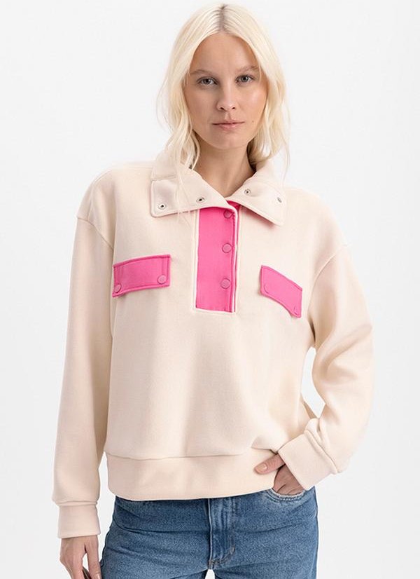 Blusão Feminino em Fleece Natural