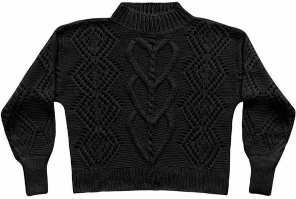 Casaco Tricot Preto