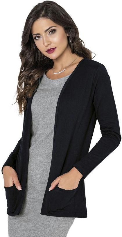 Casaco em Moletinho Manga Longa Preto