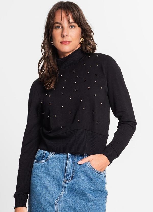 Imagem principal Blusão Feminino em Molecotton Preto Rovitex Rovitex