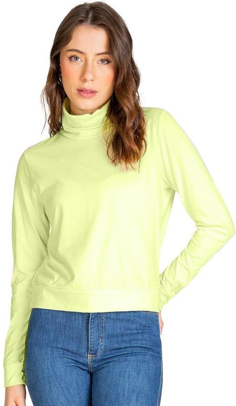 Imagem principal Blusão Gola Alta Amarelo INFINITA COR INFINITA COR