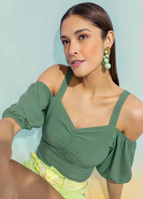 Blusa Ciganinha com Alças Marialícia Verde