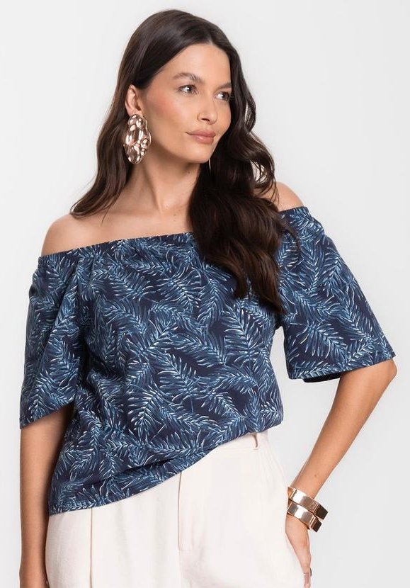 Imagem principal Blusa Feminina Ciganinha Azul INFINITA COR INFINITA COR