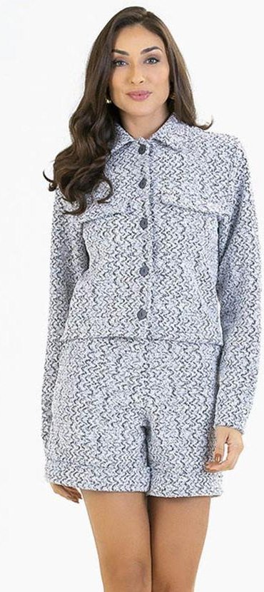 Conjunto Adulto em Tweed Preto