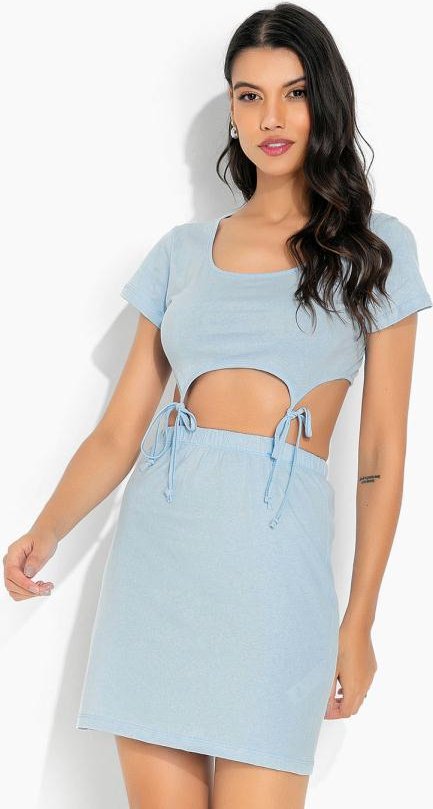 Imagem principal Conjunto Azul Claro com Amarrações Moda Pop Moda Pop