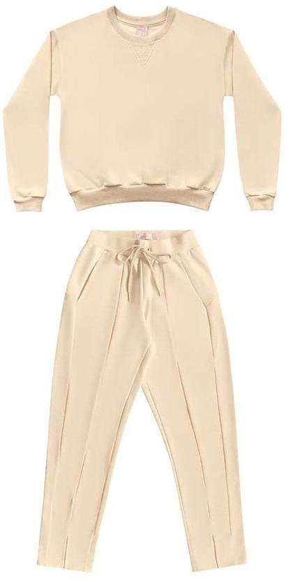 Imagem principal Conjunto Blusão/Calça Moletom Bege Angel Angel