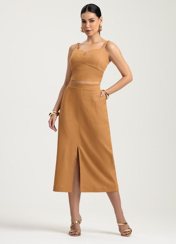 Imagem principal Conjunto em Linho Marrom Gris Gris