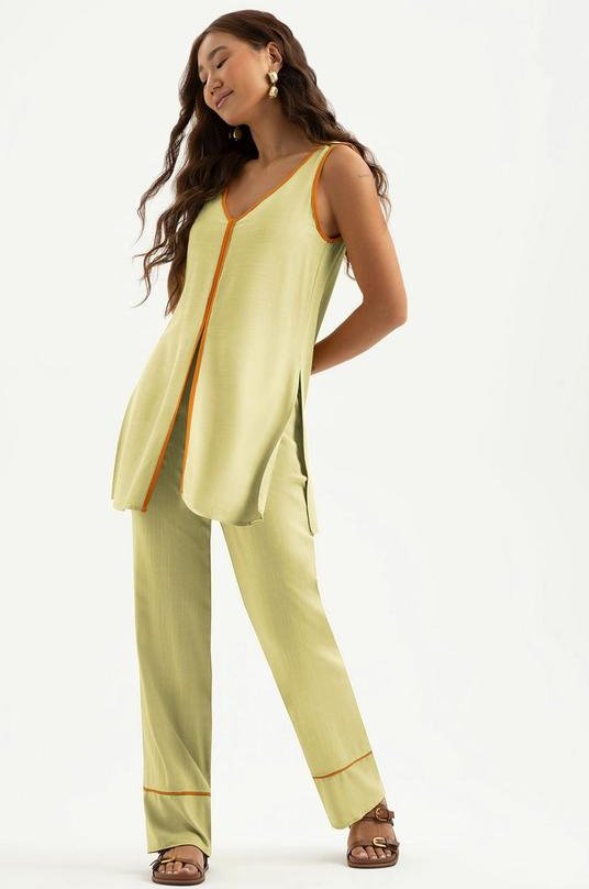 Imagem principal Conjunto em Viscose Marrom Claro Cativa Cativa