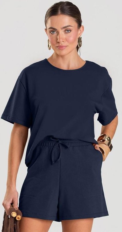 Imagem principal Conjunto Feminino Blusa com Shorts Azul Dianna Dianna