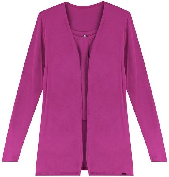 Imagem principal Conjunto Feminino Cardigan e Regata Roxo Marialícia Marialícia