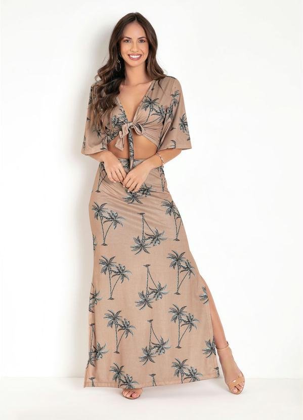 Imagem principal Conjunto Verão Folhagem Nude Moda Pop Moda Pop