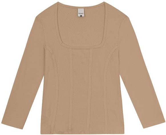 Blusa Areia Cropped em Ribana