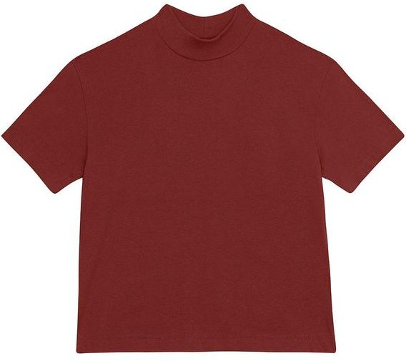 Blusa Cropped em Malha Bordô