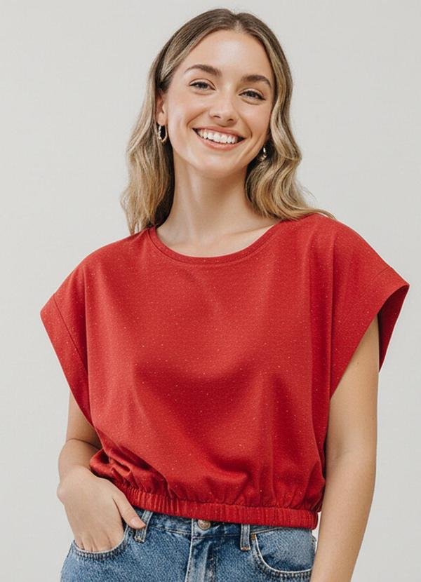 Imagem principal Blusa Cropped Vermelho Claro Fakini Fakini