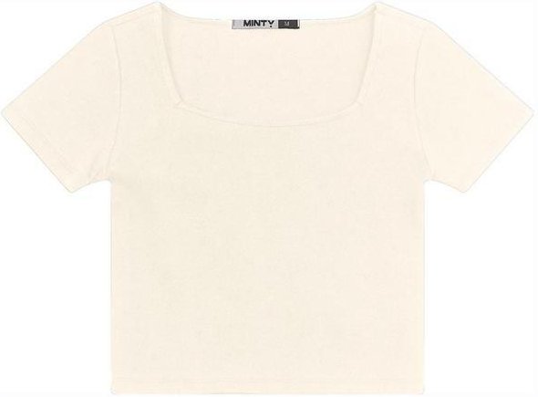 Imagem principal Blusa Juvenil Manga Curta em Ribana Bege MINTY MINTY