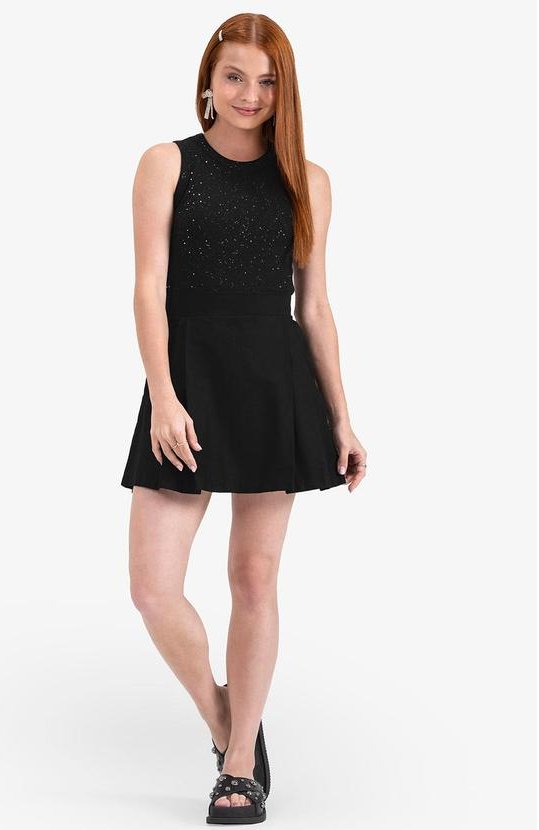 Imagem principal Regata Juvenil Feminina em Ribana Preto MINTY MINTY