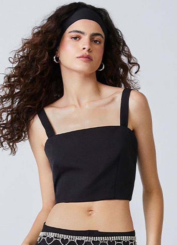 Imagem principal Top de Alfaiataria Preta Preto Authoria Authoria