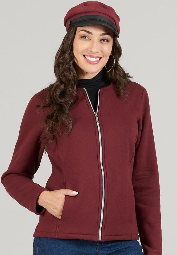 Imagem principal Jaqueta Adulto Feminino Moletom Vermelho Soft Bonni Soft Bonni