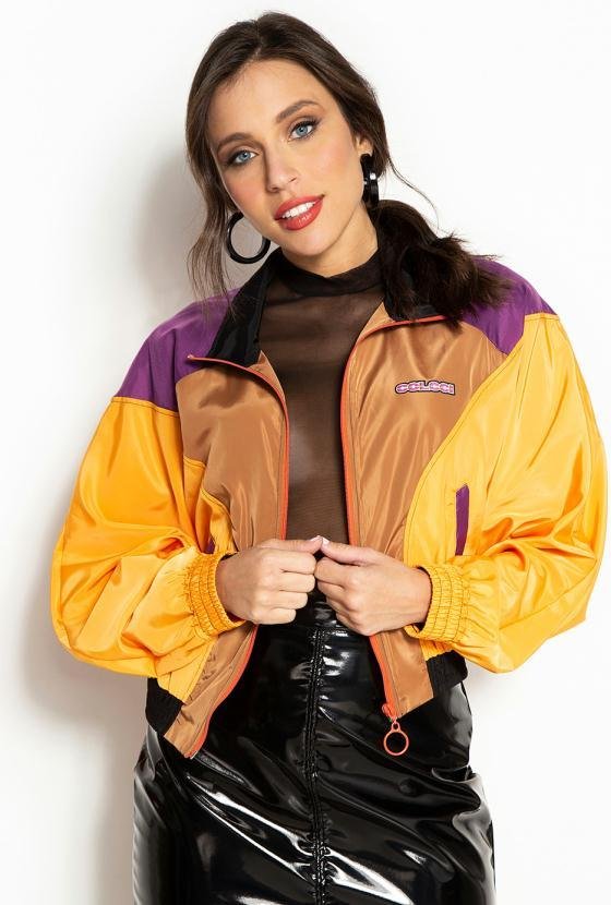Jaqueta Bomber em Tactel Amarela