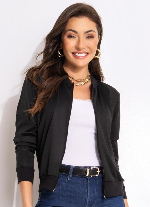 Imagem principal Jaqueta Bomber Preto com Zíper Moda Pop Moda Pop
